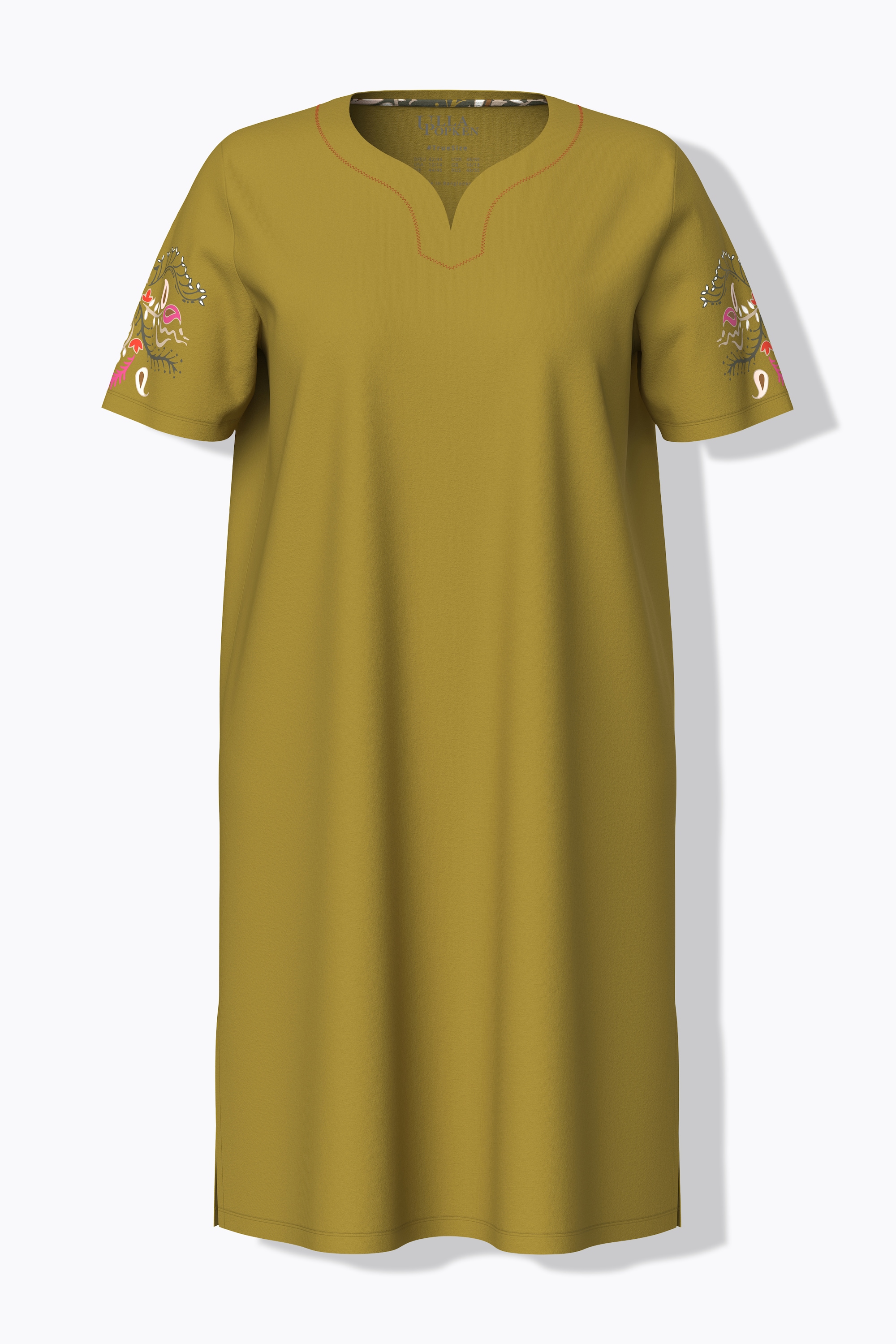 Ulla Popken Damen große Größen Bigshirts 2er Pack Paisley V Ausschnitt