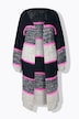 Long & open neon stripe cardigan