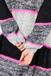 Long & open neon stripe cardigan