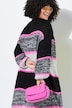 Long & open neon stripe cardigan