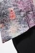 T-shirt, A-form, dødningehoved/rosenprint, glitrende similisten