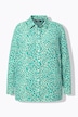 Bluse, oversized, musselin, farvet leopard-print