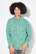 Bluse, oversized, musselin, farvet leopard-print