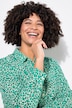 Bluse, oversized, musselin, farvet leopard-print