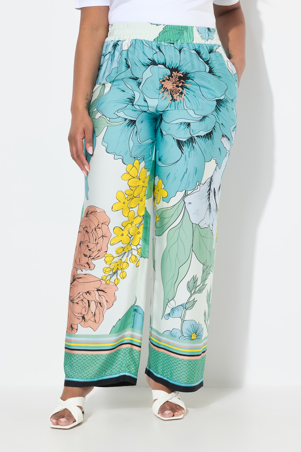 Große Größen Hose, Damen, orange, Größe: 58/60, Viskose, Ulla Popken