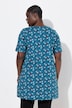 Longshirt, bloemen, A-lijn, ronde hals, korte mouwen