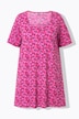 Colorful Floral Knit Short Sleeve Knit Tunic