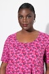 Colorful Floral Knit Short Sleeve Knit Tunic