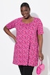 Colorful Floral Knit Short Sleeve Knit Tunic