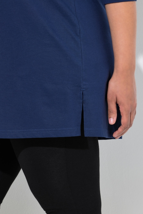 Longshirt, A-lijn, ronde hals, 3/4-mouwen