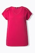 T-Shirt, Palmen, Oversized, V-Ausschnitt, Halbarm