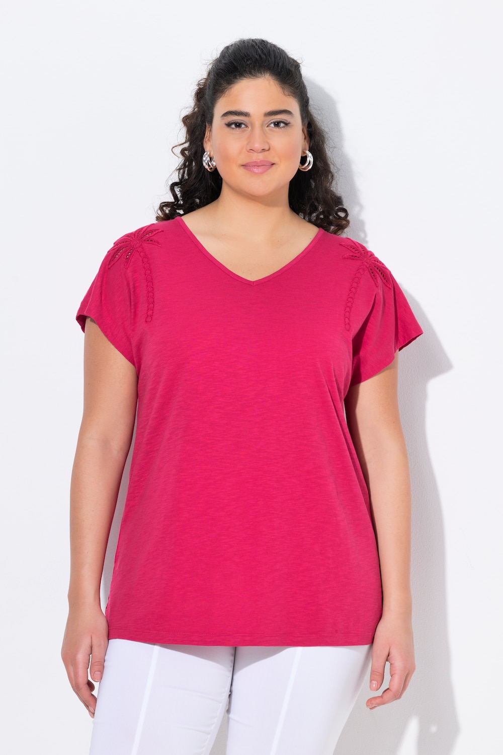 Große Größen T-Shirt, Damen, rot, Größe: 62/64, Baumwolle, Ulla Popken