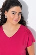 T-Shirt, Palmen, Oversized, V-Ausschnitt, Halbarm