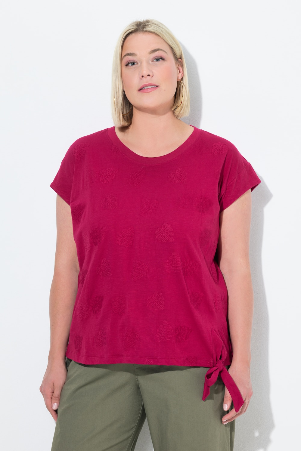 Thumbnail - Große Größen Top, Damen, rot, Größe: 46/48, Baumwolle, Ulla Popken