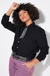 Bluse, oversized, musselin, lange ærmer