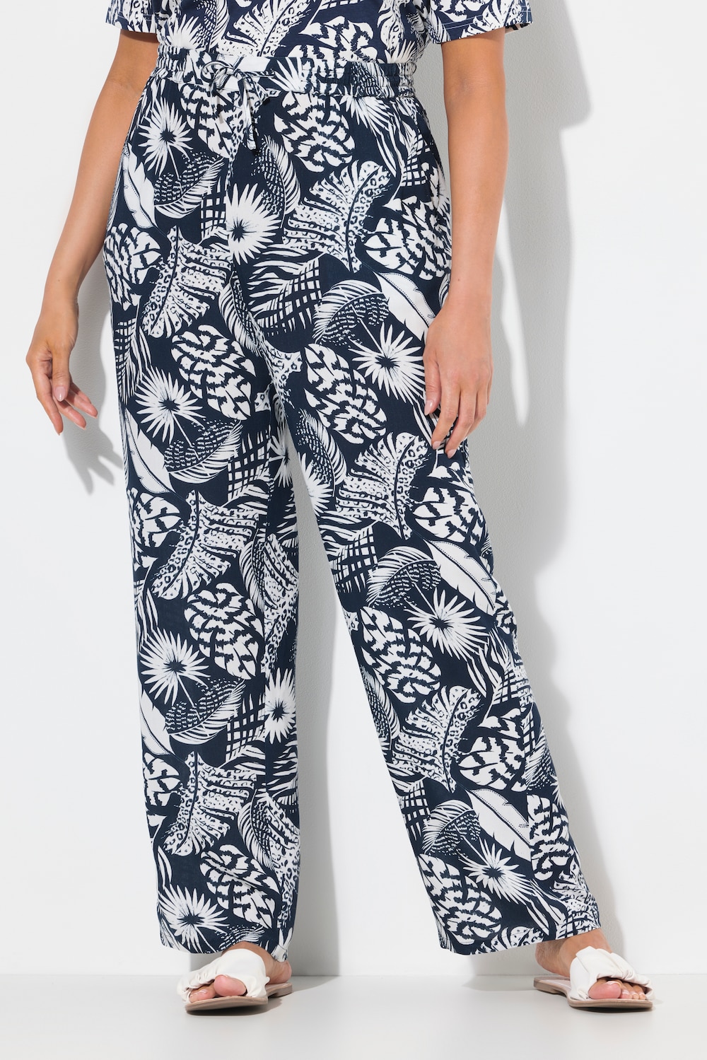 Große Größen Hose Rose, Damen, blau, Größe: 46/48, Viskose, Ulla Popken