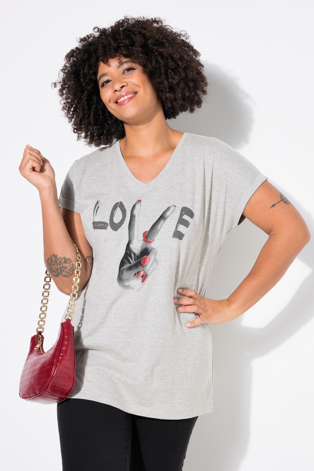T-Shirt, Komfort Fit, LOVE-Motiv