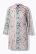 Longbluse, Patchdruck, A-Linie, Hemdkragen, Langarm