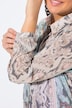 Longbluse, Patchdruck, A-Linie, Hemdkragen, Langarm