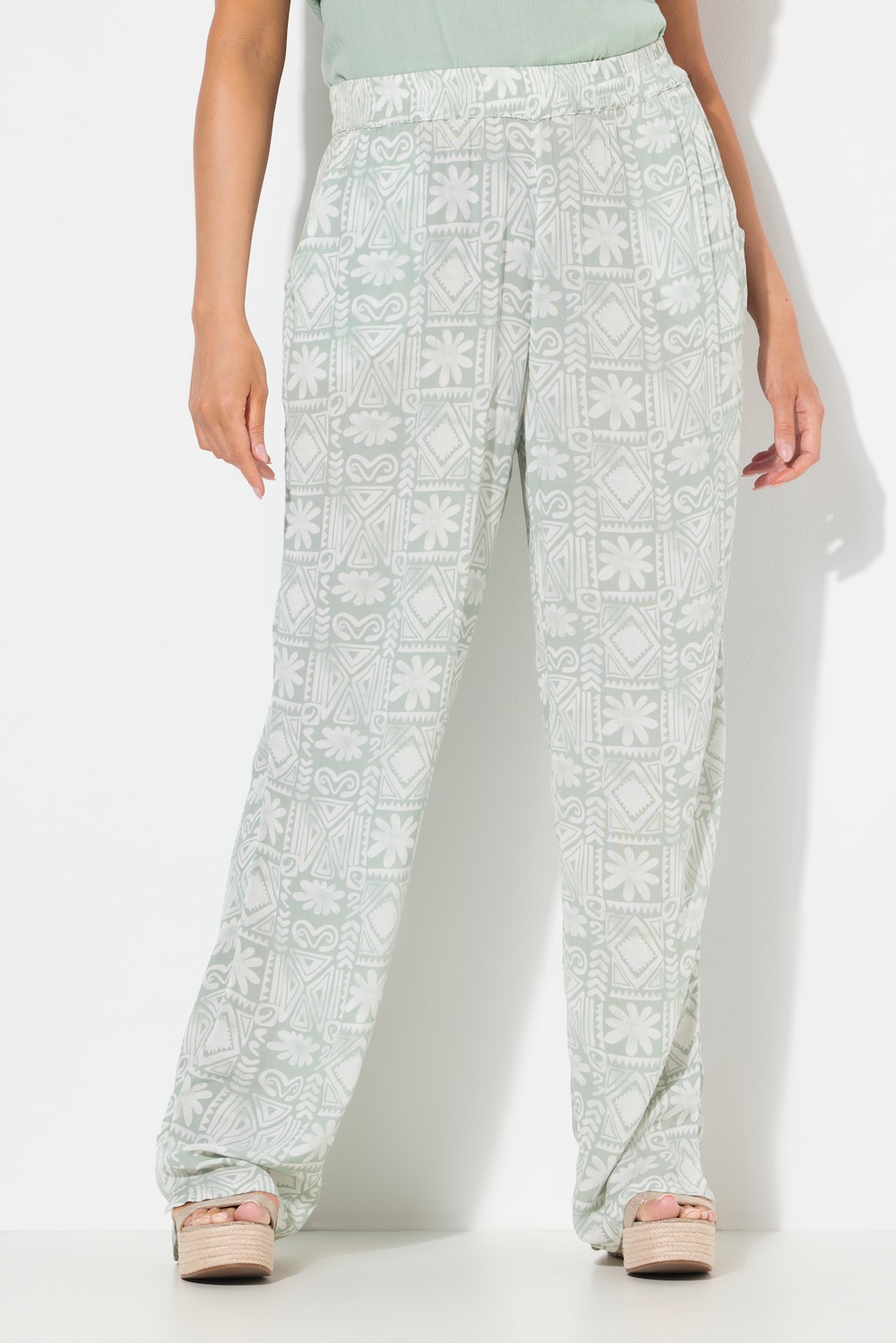 Große Größen Hose Rose, Damen, türkis, Größe: 46/48, Viskose, Ulla Popken