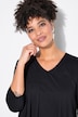 Blouse avec plis fantaisie, base asymétrique, coupe évasée