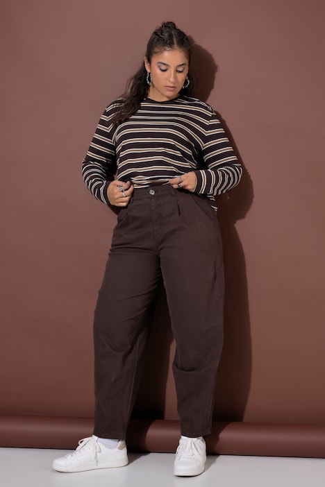Ballon-Jeans, 5-Pocket, elastischer Twill