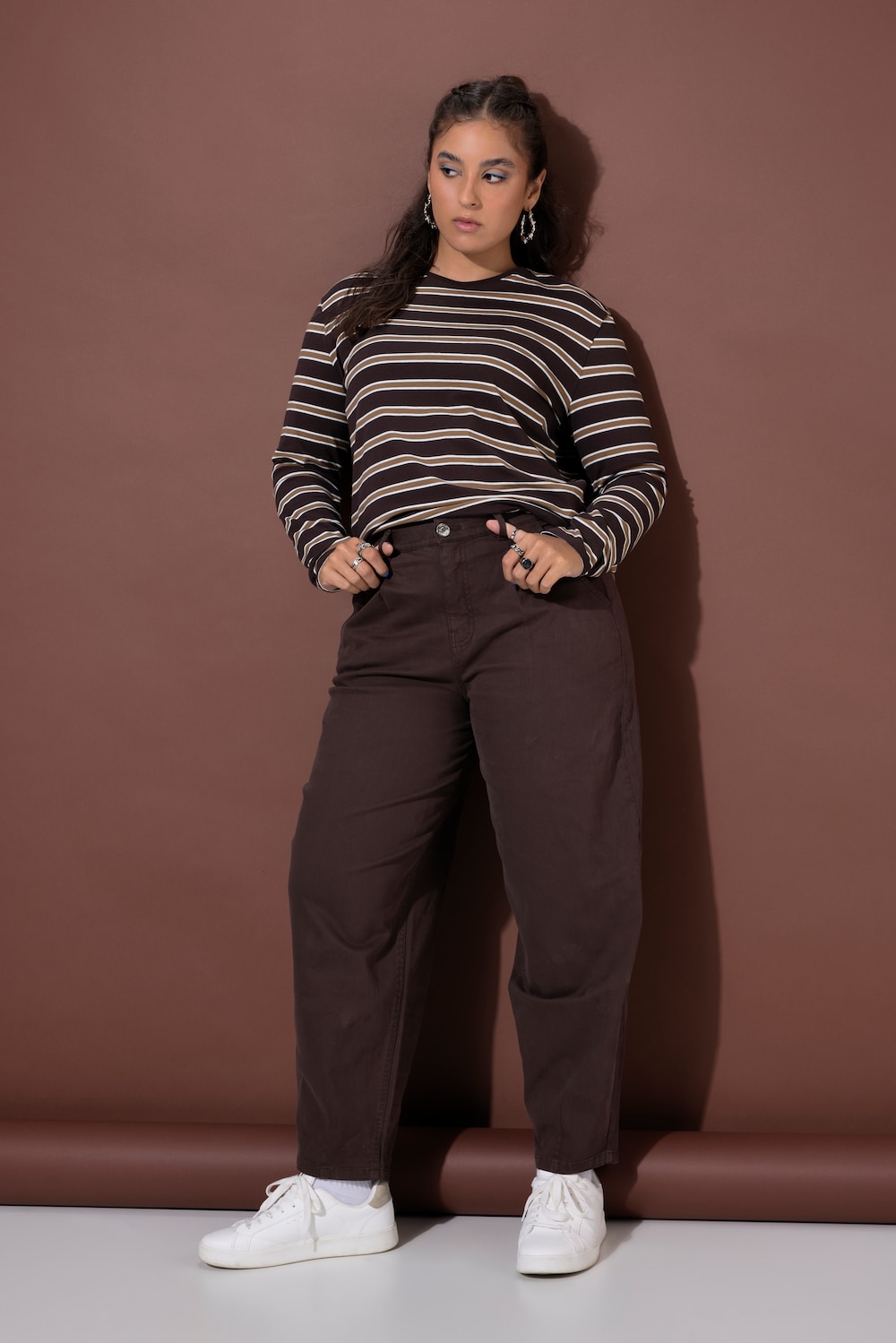 Ballon-Jeans, 5-Pocket, elastischer Twill