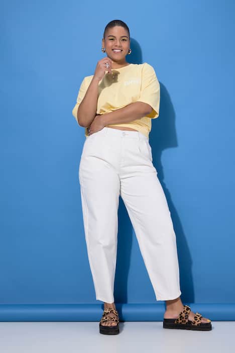 Ballon-Jeans, 5-Pocket, elastischer Twill