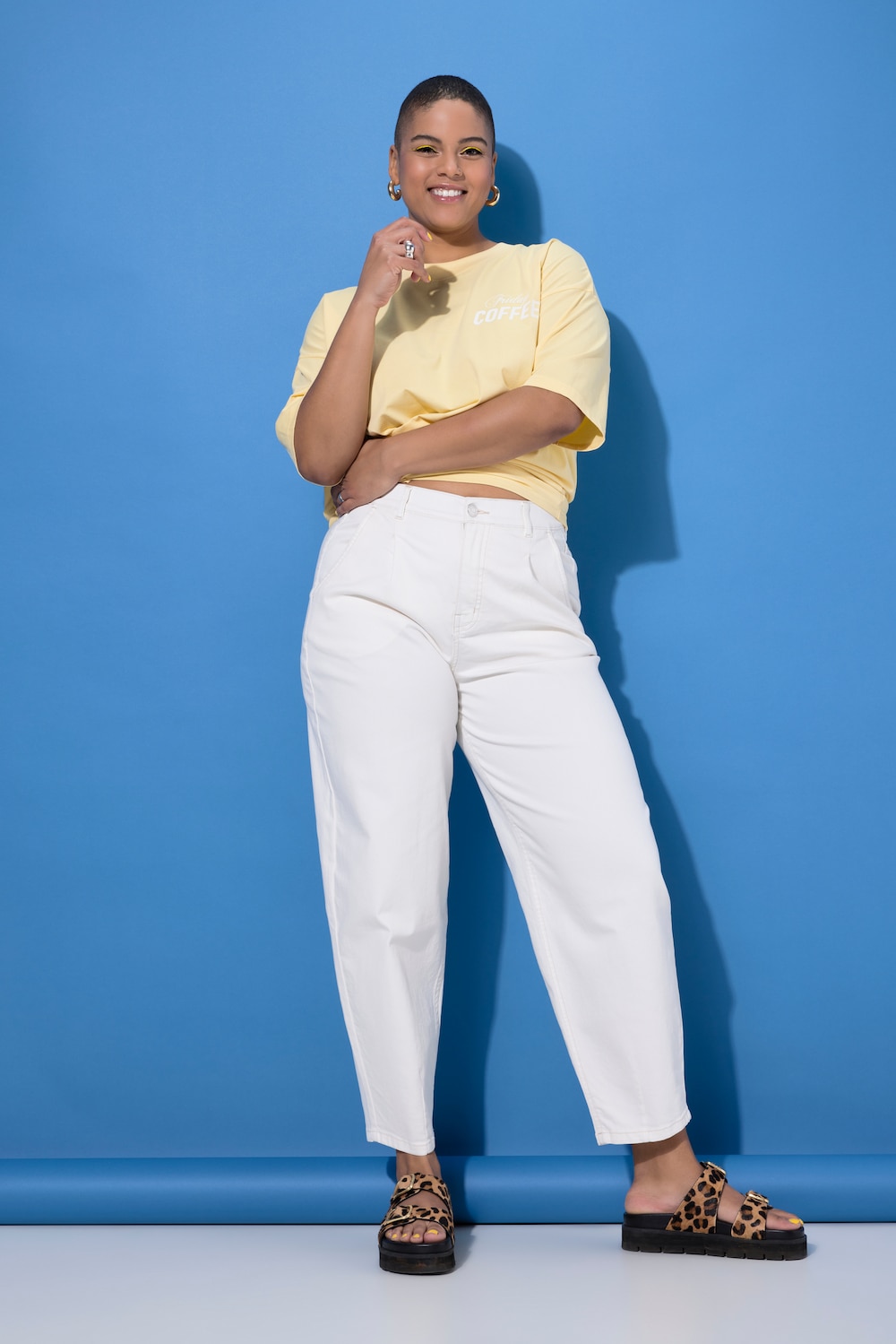 Ballonjeans, 5-pocket, stretchy denim