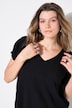 Skjortebluse, V-udskæring, oversize