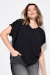 Skjortebluse, V-udskæring, oversize