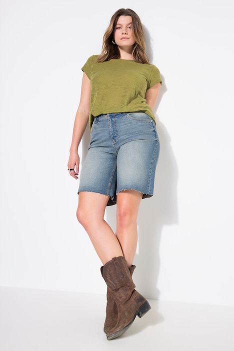 Cut Hem Bermuda Shorts