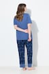 Pyjamas, blomster, v-hals, halvermer