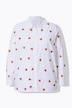 Bluse, oversized, glitrende hjerte