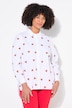 Bluse, oversized, glitrende hjerte
