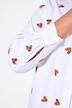 Bluse, oversized, glitrende hjerte