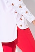 Bluse, oversized, glitrende hjerte