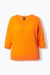 Strickshirt, 3D-Design, Oversized, V-Ausschnitt, Halbarm