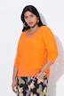 Strickshirt, 3D-Design, Oversized, V-Ausschnitt, Halbarm