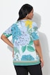 Slinkyshirt, Blüten, A-Linie, V-Ausschnitt, Halbarm