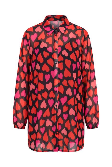 Halenka, A střih, šifon, puntíky / květy