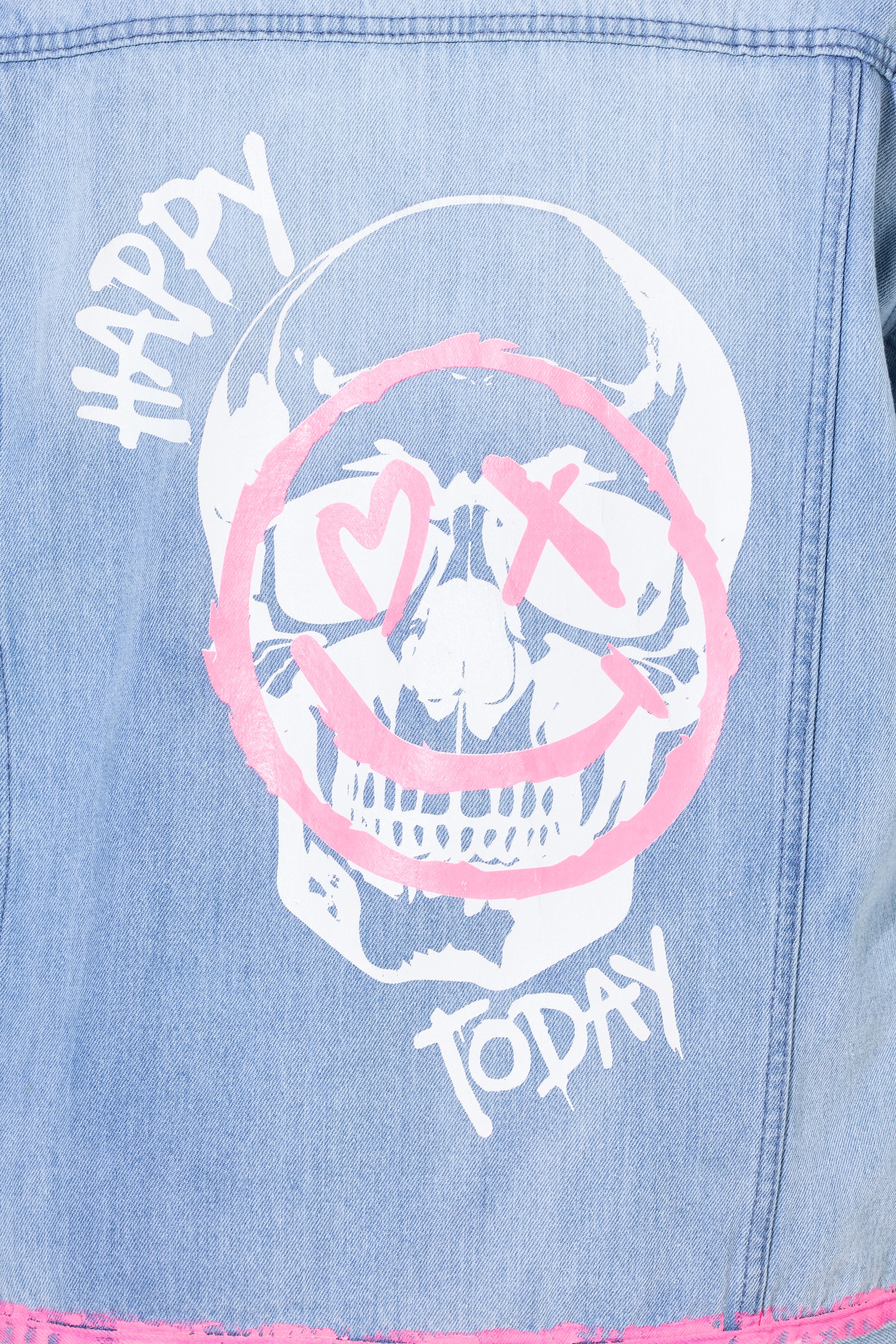 Angel of Style Damen große Größen Jeansjacke oversized Schriftzug