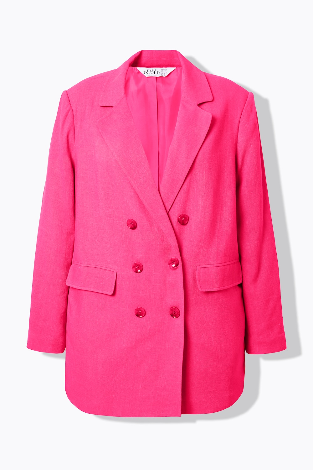 Stora storlekar Kavaj i linnemix, Dam, rosa, storlek: 50/52, Polyester/Viskos/Linne, Studio Untold