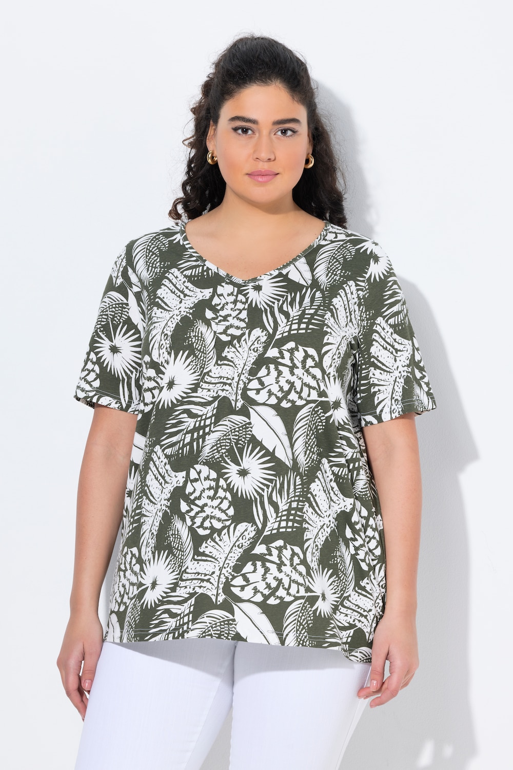 Große Größen T-Shirt, Damen, braun, Größe: 54/56, Baumwolle, Ulla Popken