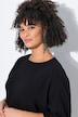 Bluse, oversized, muslin, 3/4-lange ærmer