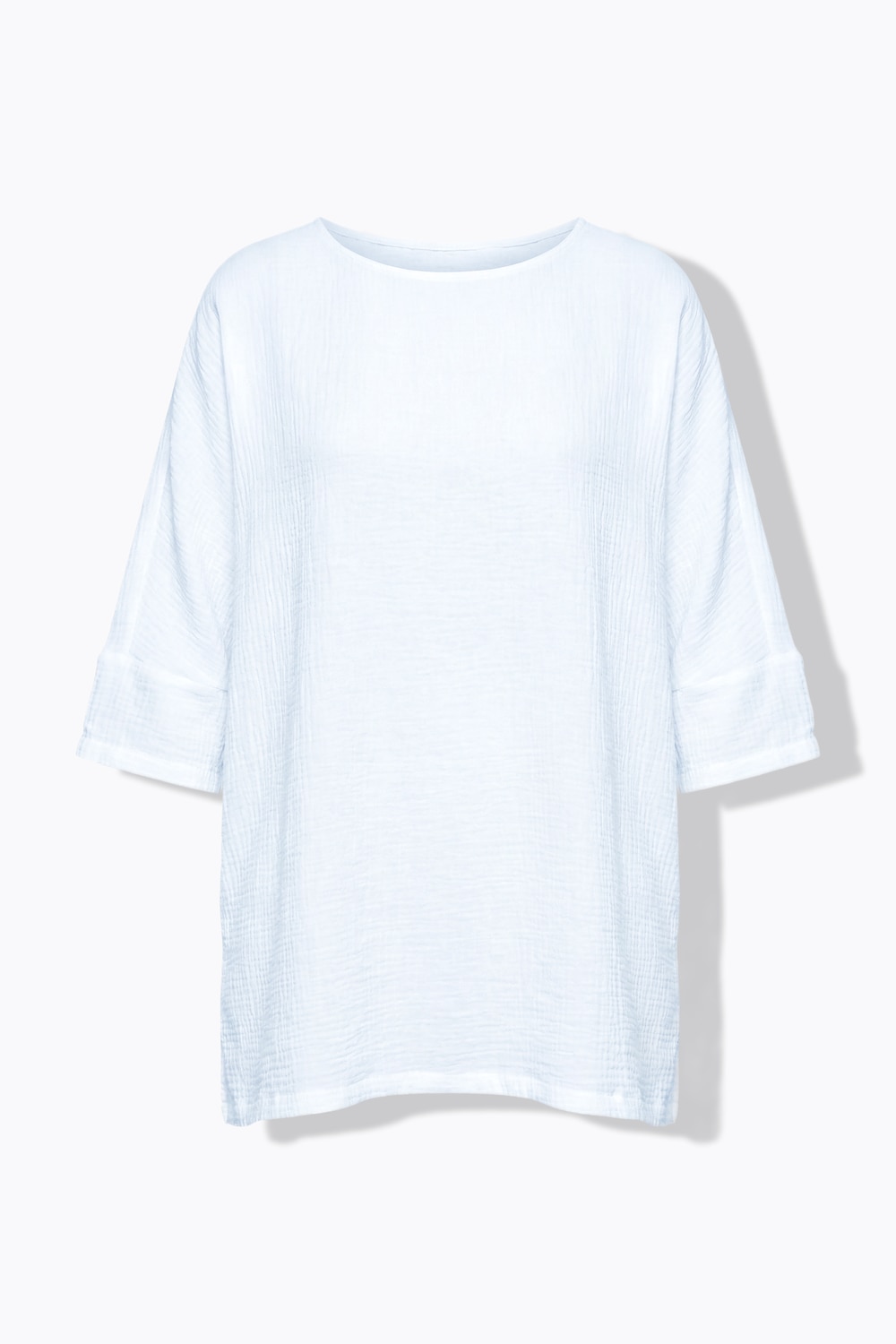 Stora storlekar Blus, Dam, vit, storlek: 42/44, Bomull, Mia Moda