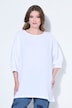 Bluse, oversized, Musselin, 3/4-Ärmel
