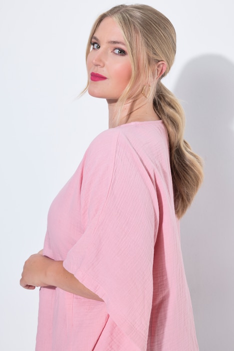 Halenka, oversize, mušelín, 3/4 rukávy