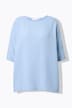 Bluse, oversized, muslin, 3/4-lange ærmer