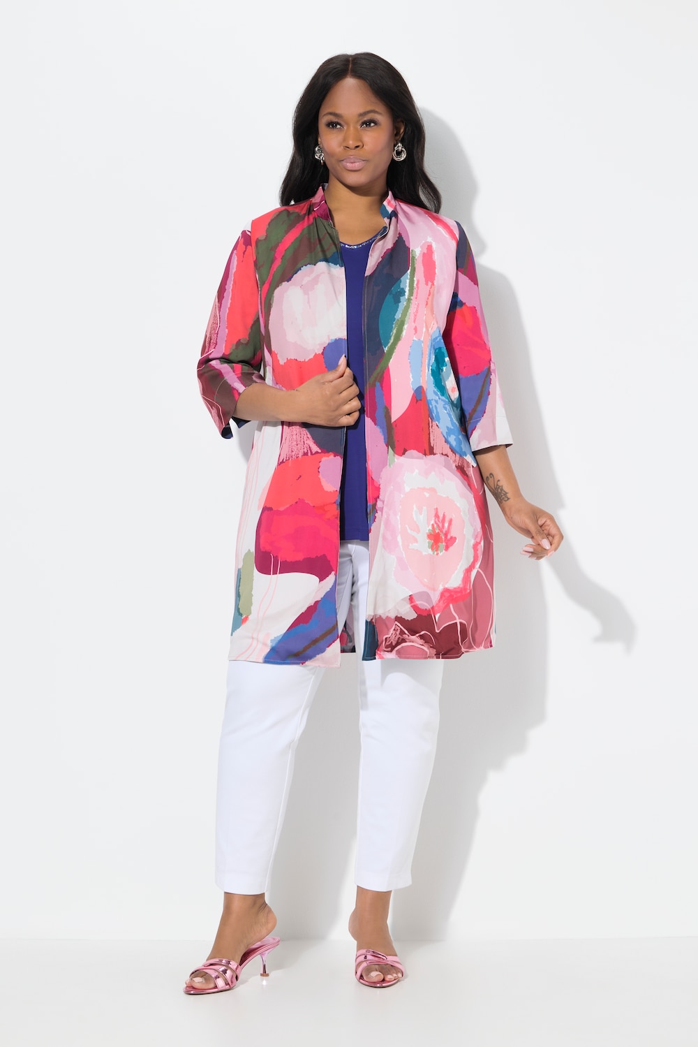 Große Größen Wendejacke, Damen, blau, Größe: 58/60, Viskose, Ulla Popken